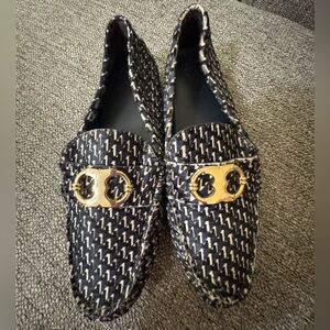 EUC Tory Burch 'Gemini Link' Genuine Calf Hair Driving Loafers SZ 7.5